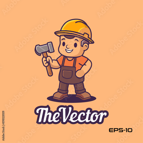 Lumberjack man logo, vector, mascot, character, illustration