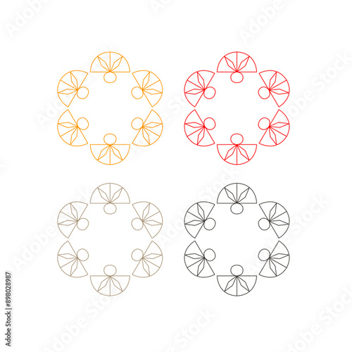 WELLNESS AYURVEDA SPA MEDICAL RESORT SIGN SYMBOL LOGO ISOLATED ON WHITE