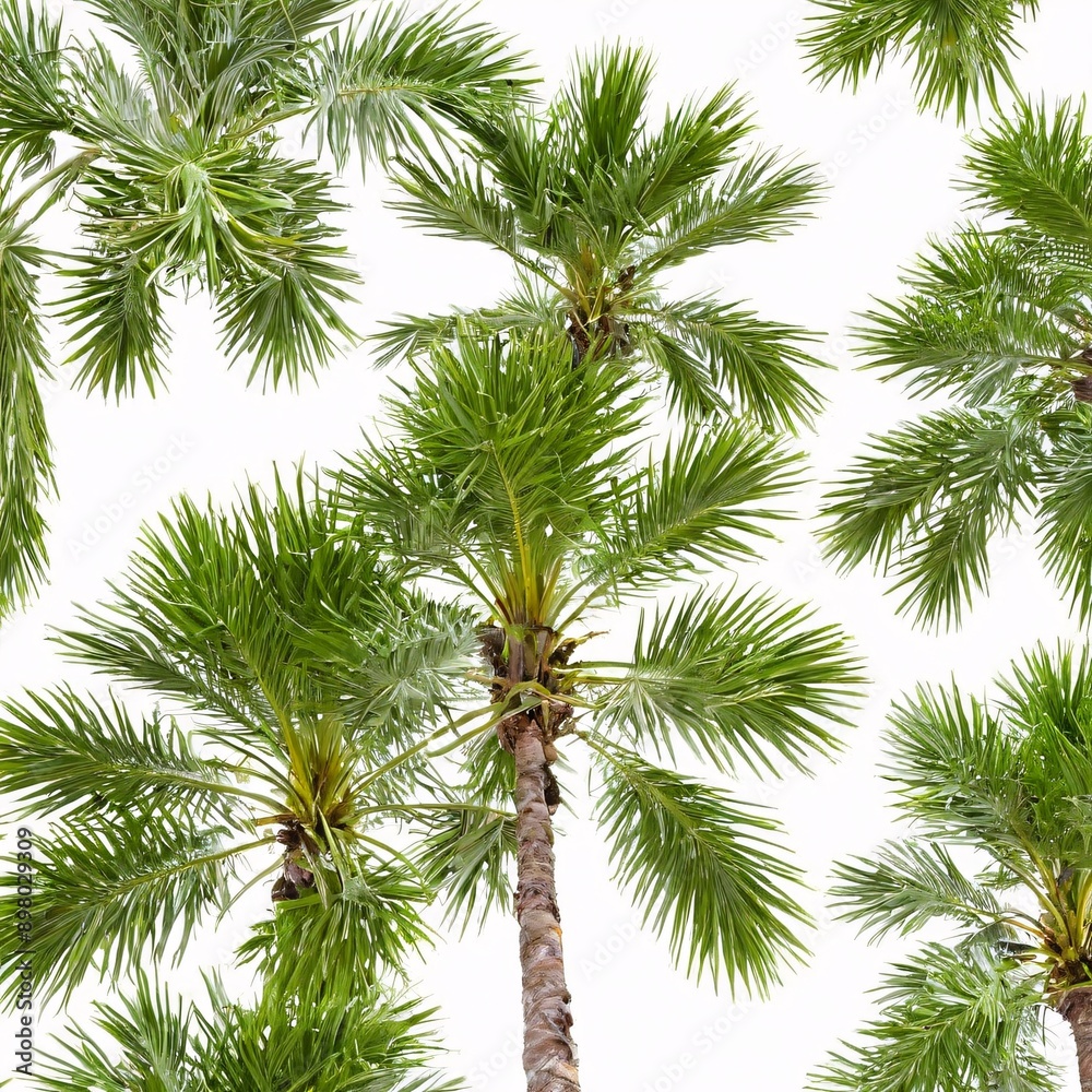 Fototapeta premium Palm tree isolated on white background