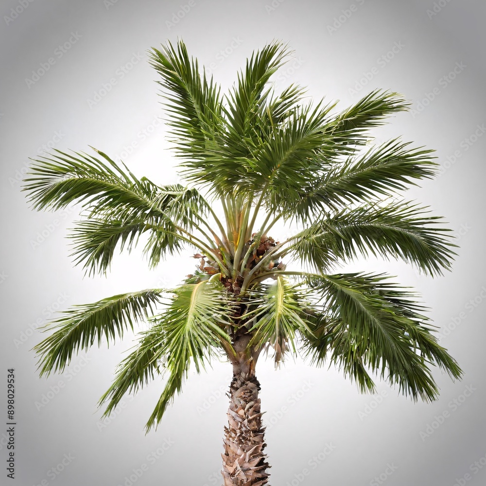 Fototapeta premium Palm tree isolated on white background
