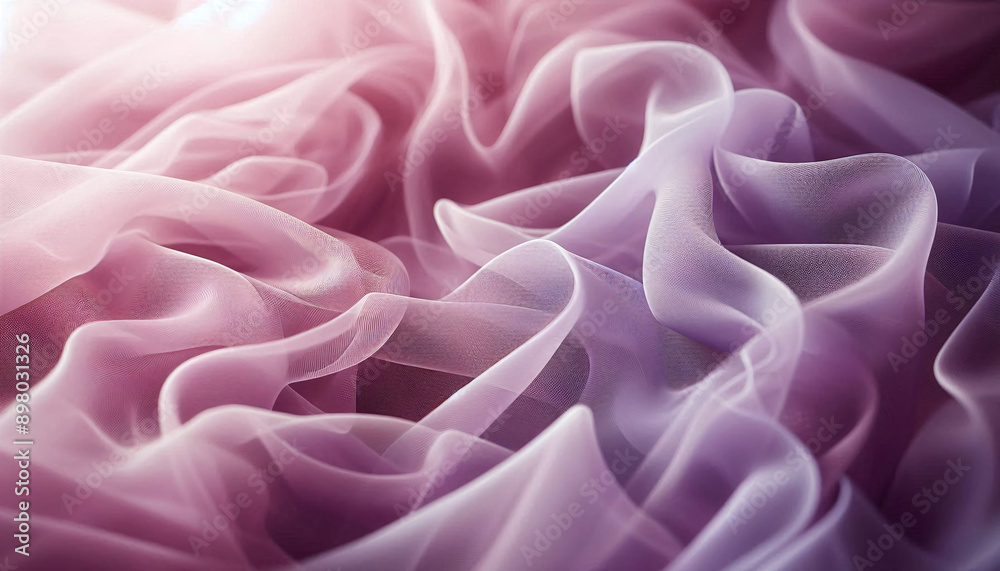 Abstract background of a semitransparent silk fabric of lilac color