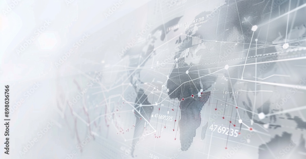 Obraz premium Business background with white financial graphs