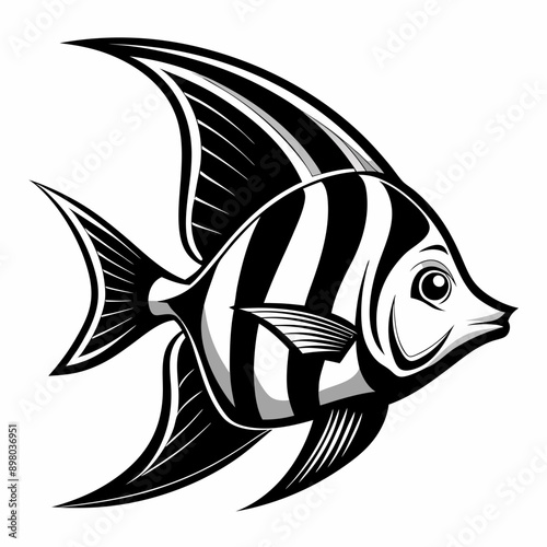 fish on white background