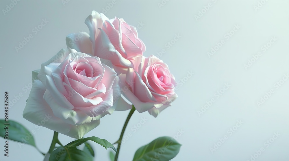 Delicate Beauty: Red Roses with Translucent Petals Isolated Background Delicate Beauty: Red Roses with Translucent Petals Isolated Background