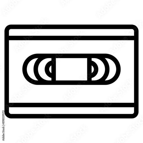 videotape icon in line style