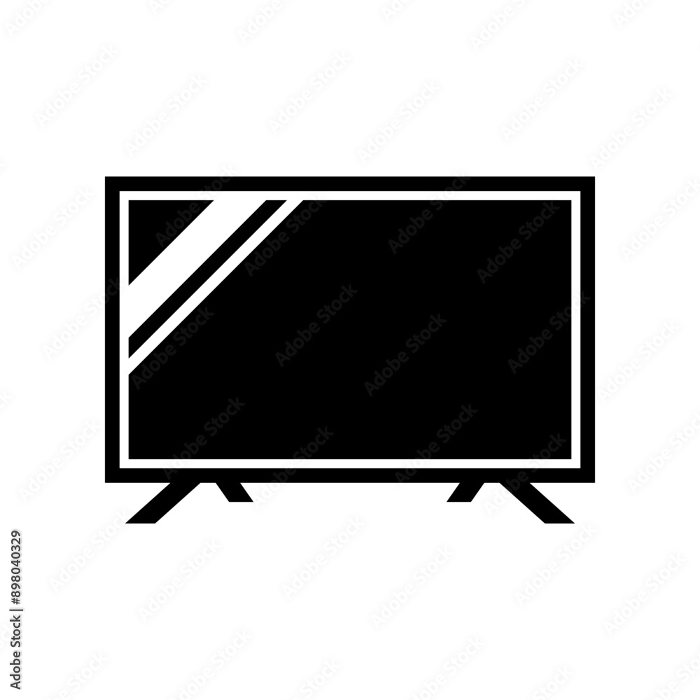 TV line icon isolated on white background. TV line icon isolated on white background.
