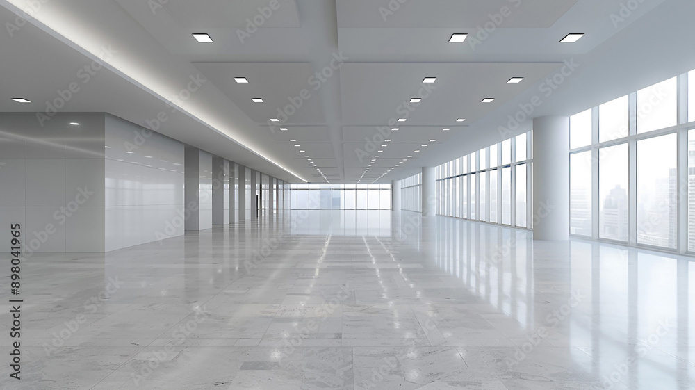 3D rendering of a high-resolution blank business hall, showcasing an empty office space, 3D rendering of a high-resolution blank business hall, showcasing an empty office space,