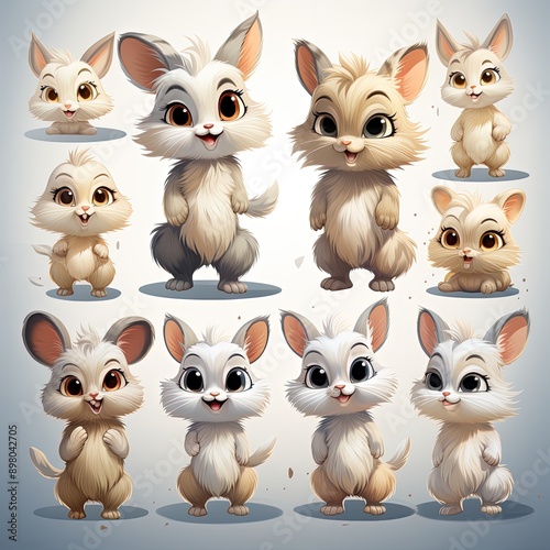 A Collection of Cute Little Bunnies in Various Poses © Nastassia