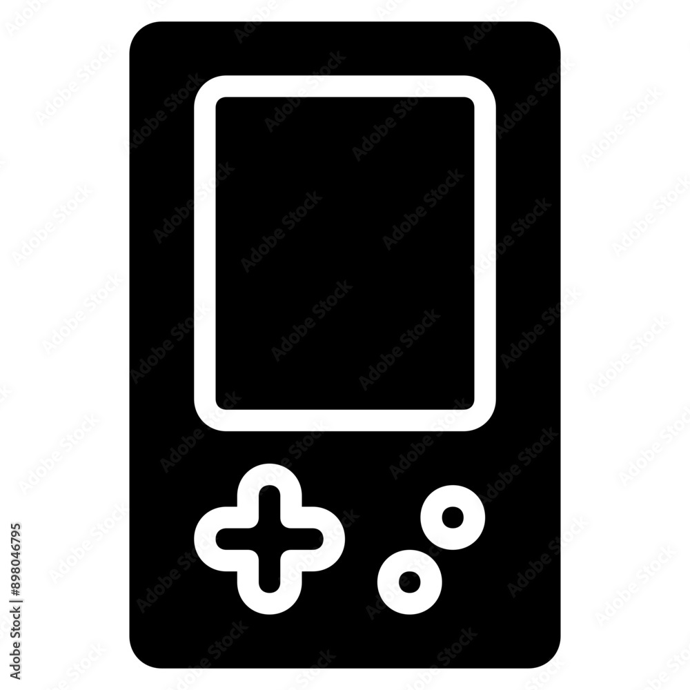 game boy icon in solid style