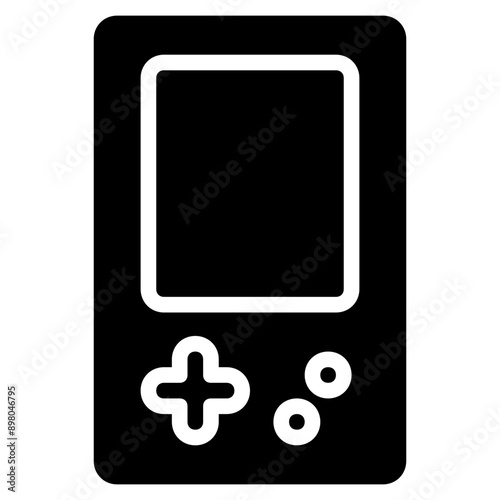 game boy icon in solid style