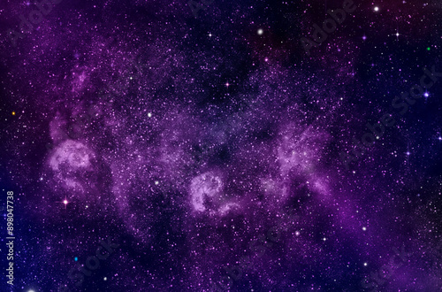 Galaxy in universe and atmosphere with little stars at dark background.	