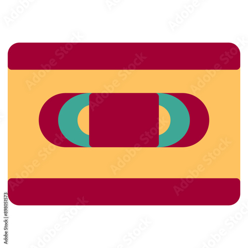 videotape icon in flat style