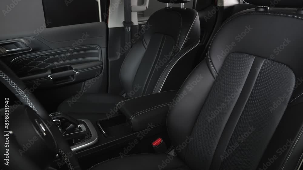 Shooting a car interior in a dark studio, no one around, camera moving slowly
