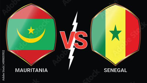 Senegal vs Mauritania Football Match: Intense Rivalry with Versus Flags