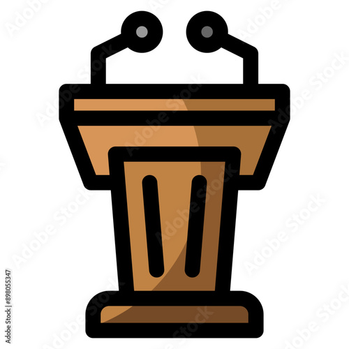Podium Icon For Design Element