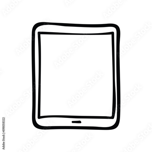 Tablet Doodle Hand-drawn Vector Icon
