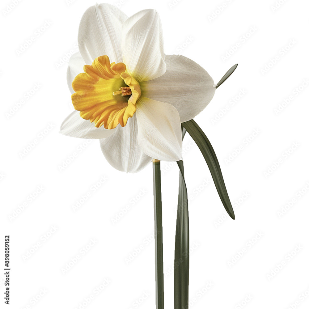 Fototapeta premium Spring colorful flower isolated on transparent background