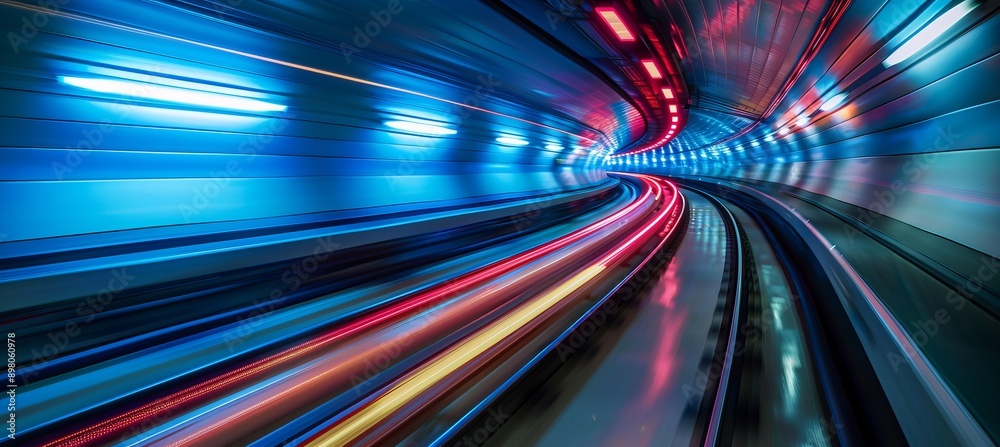 Fast speed light motion effect. Generative AI technology. Fast speed light motion effect. Generative AI technology.