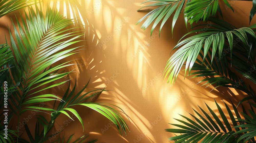 Obraz premium Palm Leaves and Shadows