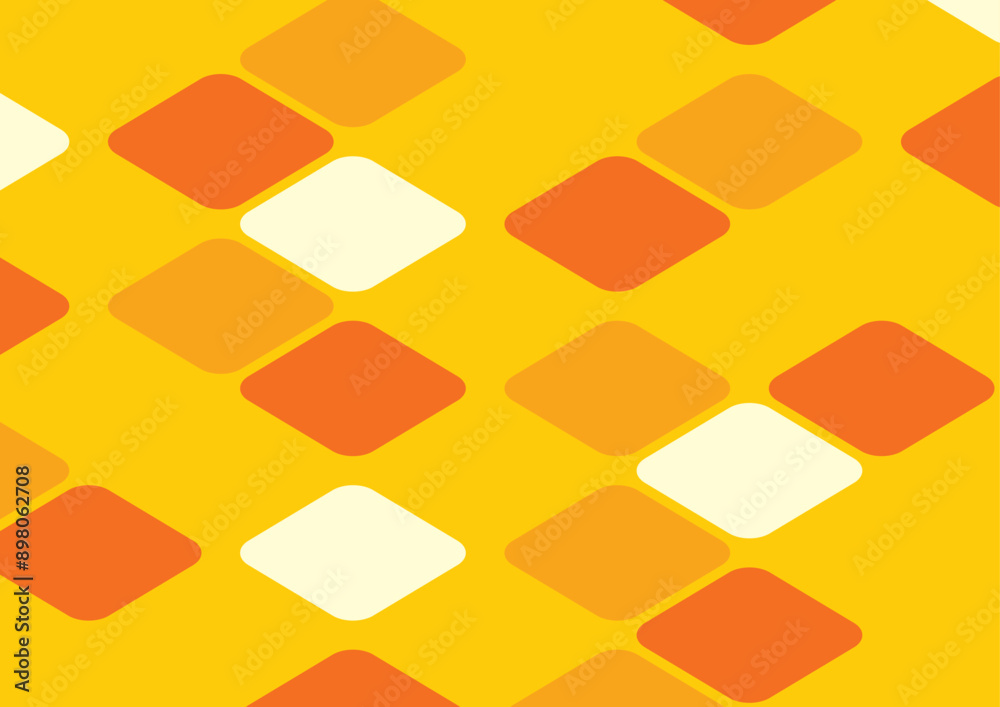 秋とハロウィンをイメージしたカラフルなタイル柄の背景