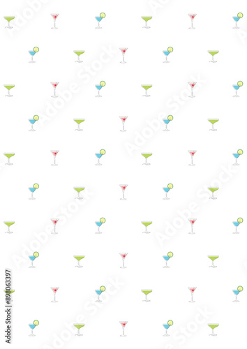 シンプルな線で描いたお酒のイラストの背景