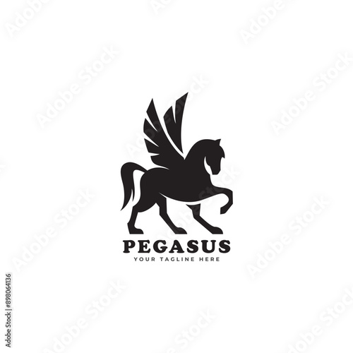 Pegasus mascot logo design Horse logo design, Logo design, Pegasus logo