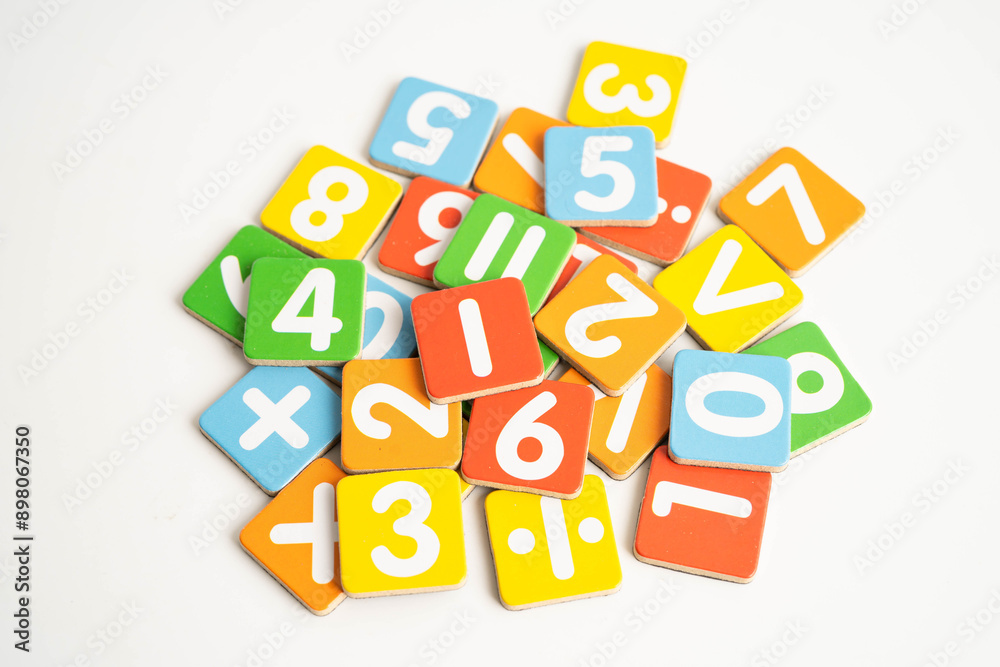 Math number isolated on white background with clipping path, mathematics learning course. Math number isolated on white background with clipping path, mathematics learning course.