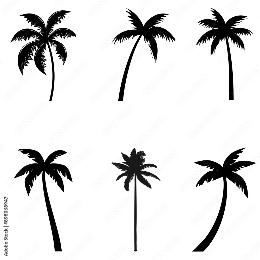 Fototapeta premium palm trees silhouettes