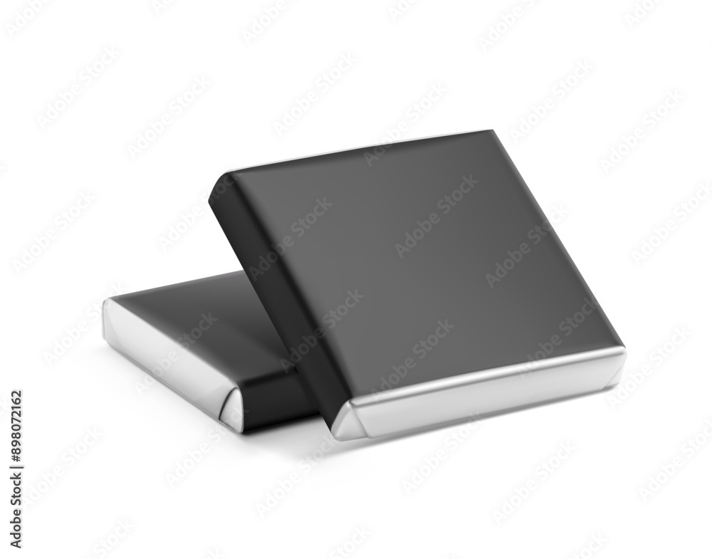 Branded chocolate squares, Neapolitan mockup for promoting business, special occasions. Vector illustration isolated on white background. Easy to use for presentation your logo, design. EPS10. Branded chocolate squares, Neapolitan mockup for promoting business, special occasions. Vector illustration isolated on white background. Easy to use for presentation your logo, design. EPS10.
