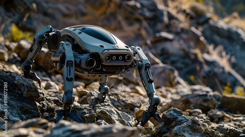 Agile bipedal robot navigating rough terrain 