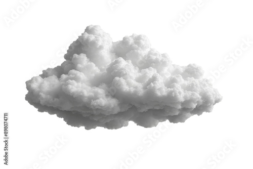 White natural cloud isolated on transparent background