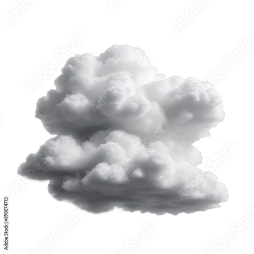 White natural cloud isolated on transparent background