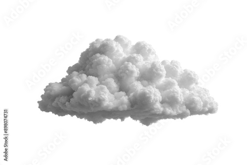 White natural cloud isolated on transparent background