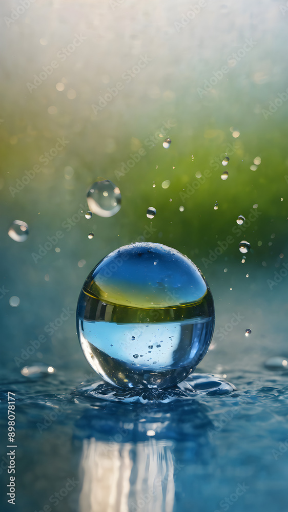 Water droplet texture with a fresh blue overlay Water droplet texture with a fresh blue overlay