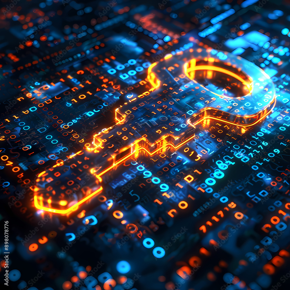 Digital Encryption Symbol Digital Encryption Symbol