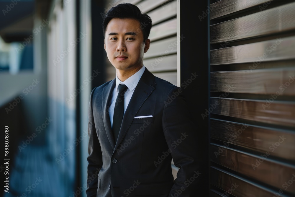 Portrait of an Asian CEO in a business suit, Generative AI Portrait of an Asian CEO in a business suit, Generative AI