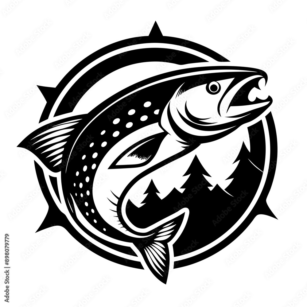 Fototapeta premium Trout vector