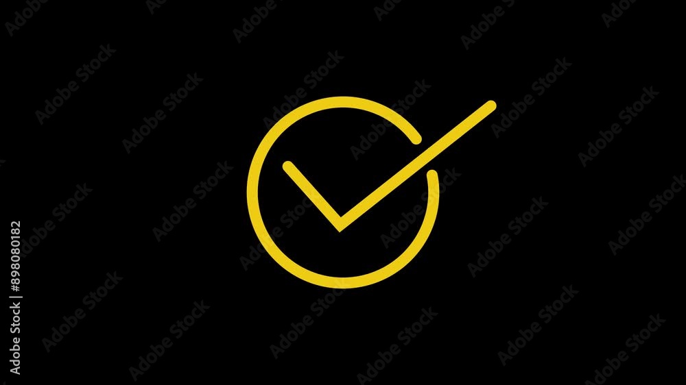 White check mark in green circle icon animation with white background.
White check mark in green circle icon animation with white background.