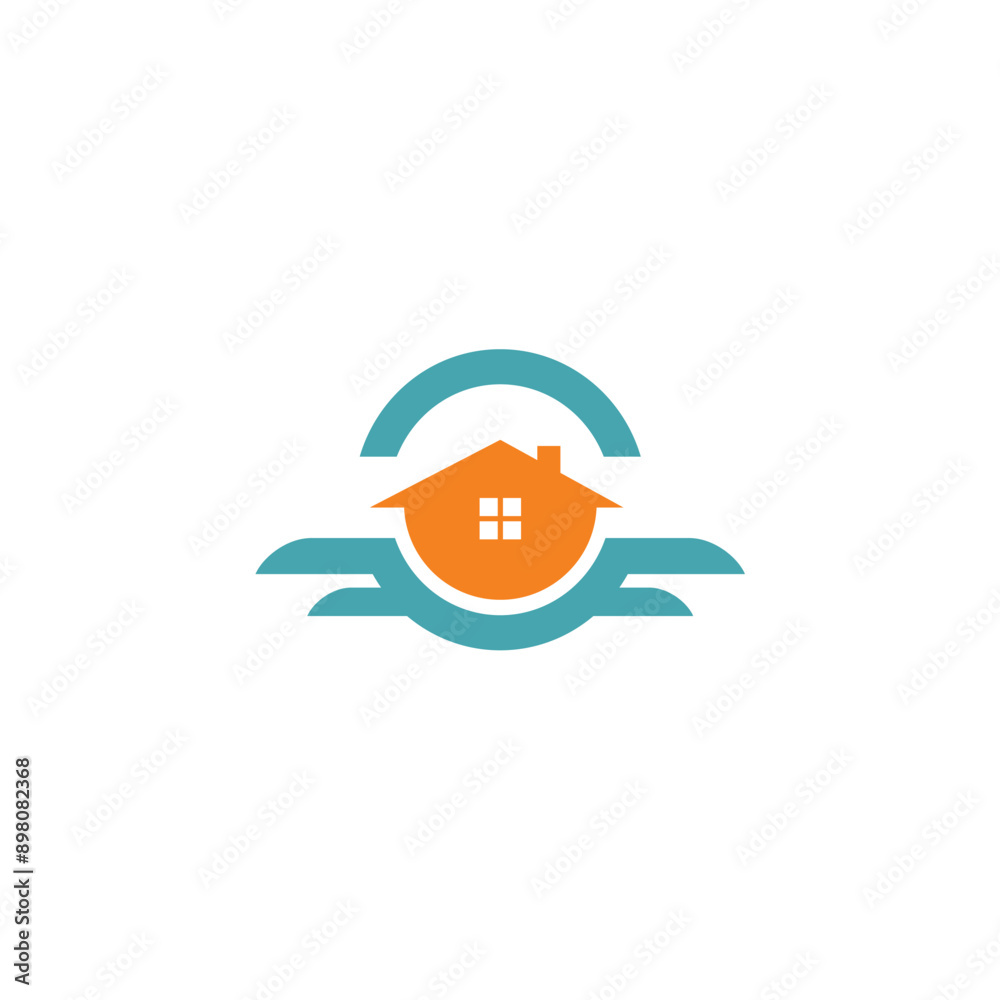 icon with house icon with house