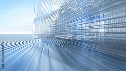 Two translucent corrugated polycarbonate sandwich panels, rendered in three dimensions