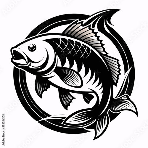 vector illustration of a fish