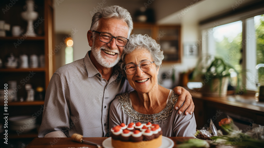 retired couple in the kitchen portrait looking at camera, smiling senior couple at home. retired couple in the kitchen portrait looking at camera, smiling senior couple at home.