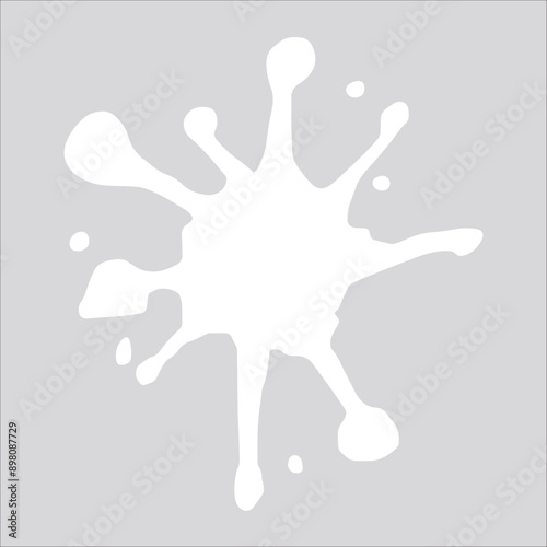 Paint white pigment spray splash stain illustration spots