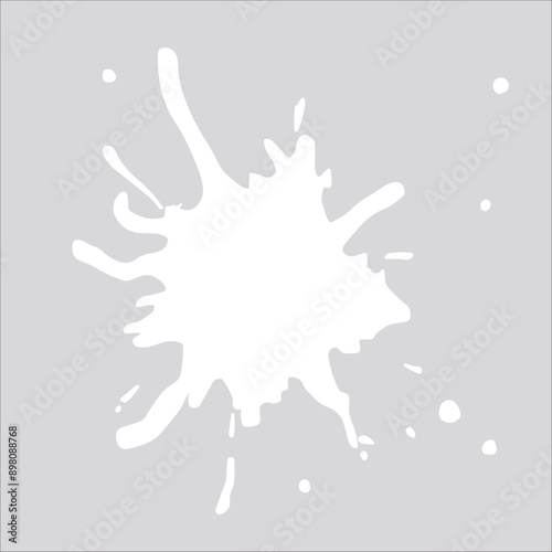 Paint white pigment spray splash stain illustration spots
