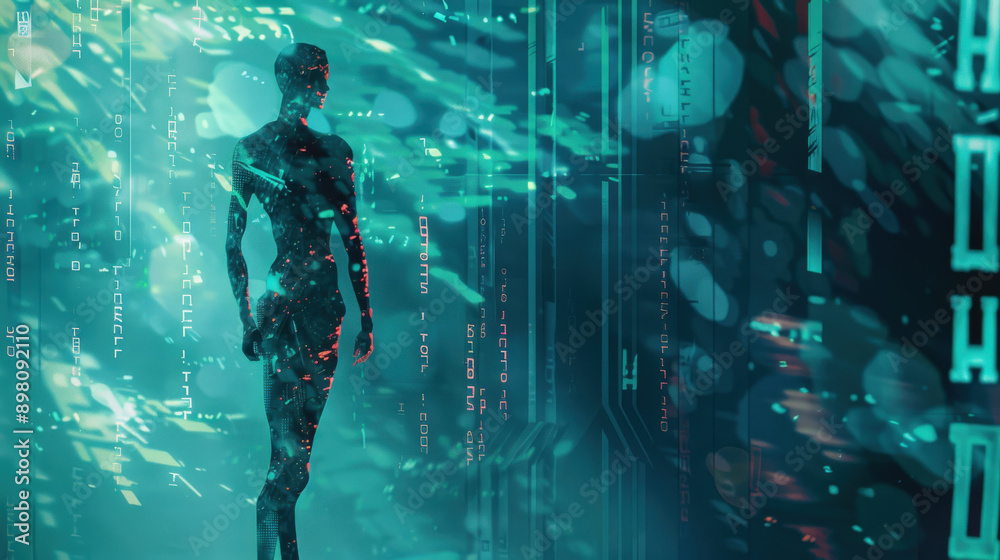 Futuristic AI Digital Matrix Futuristic AI Digital Matrix