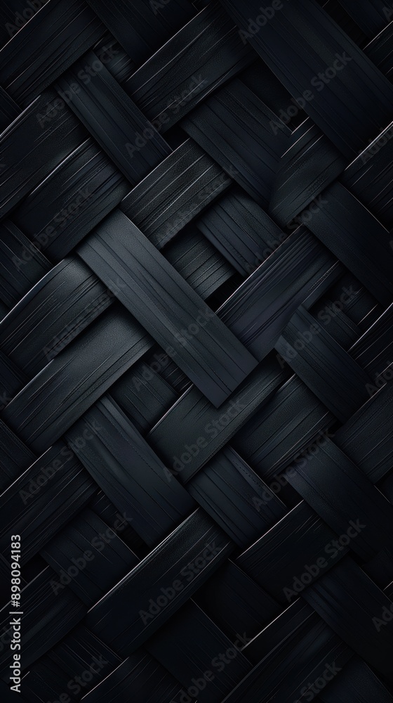 Abstract Black Woven Pattern