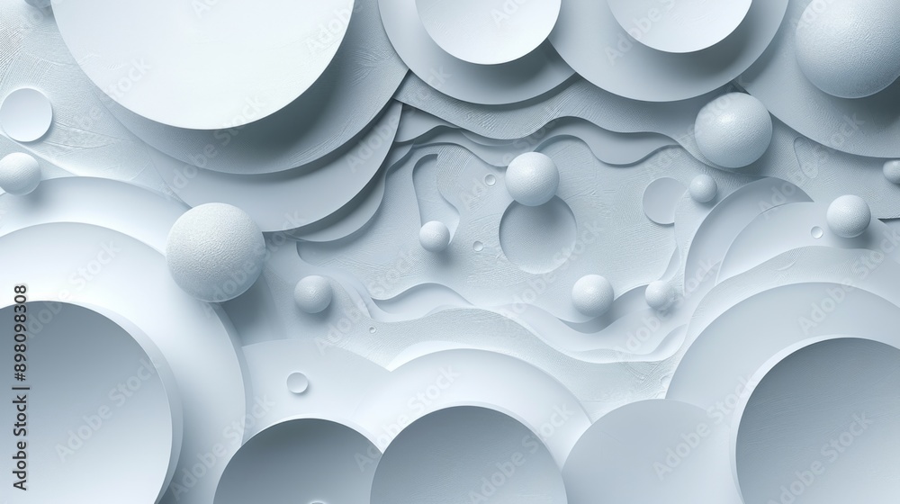 Abstract White 3D Shapes Abstract White 3D Shapes