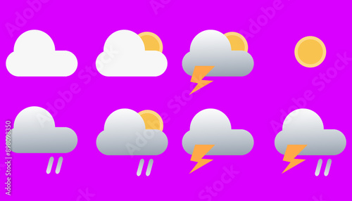weather forecast logo cloud vector