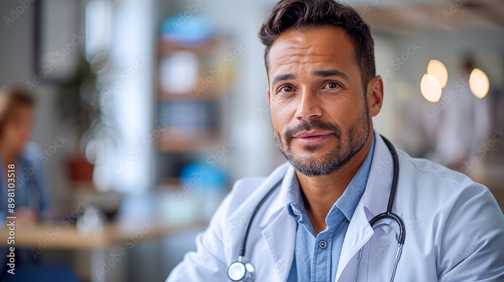Medical Consultation: Patient Discussing Symptoms with Doctor in Modern Office Medical Consultation: Patient Discussing Symptoms with Doctor in Modern Office