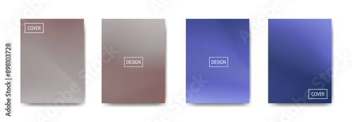 set of abstract background with beautiful gradation color, colorful background for poster flyer banner backdrop.vertical banner.cool fluid background vector illustration